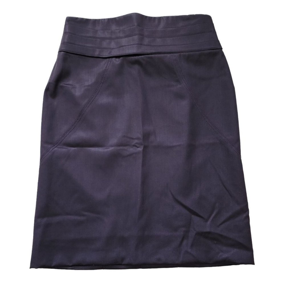 Zac Posen NWT Purple Skirt Tiered Tux Waist Wool Silk 44 8